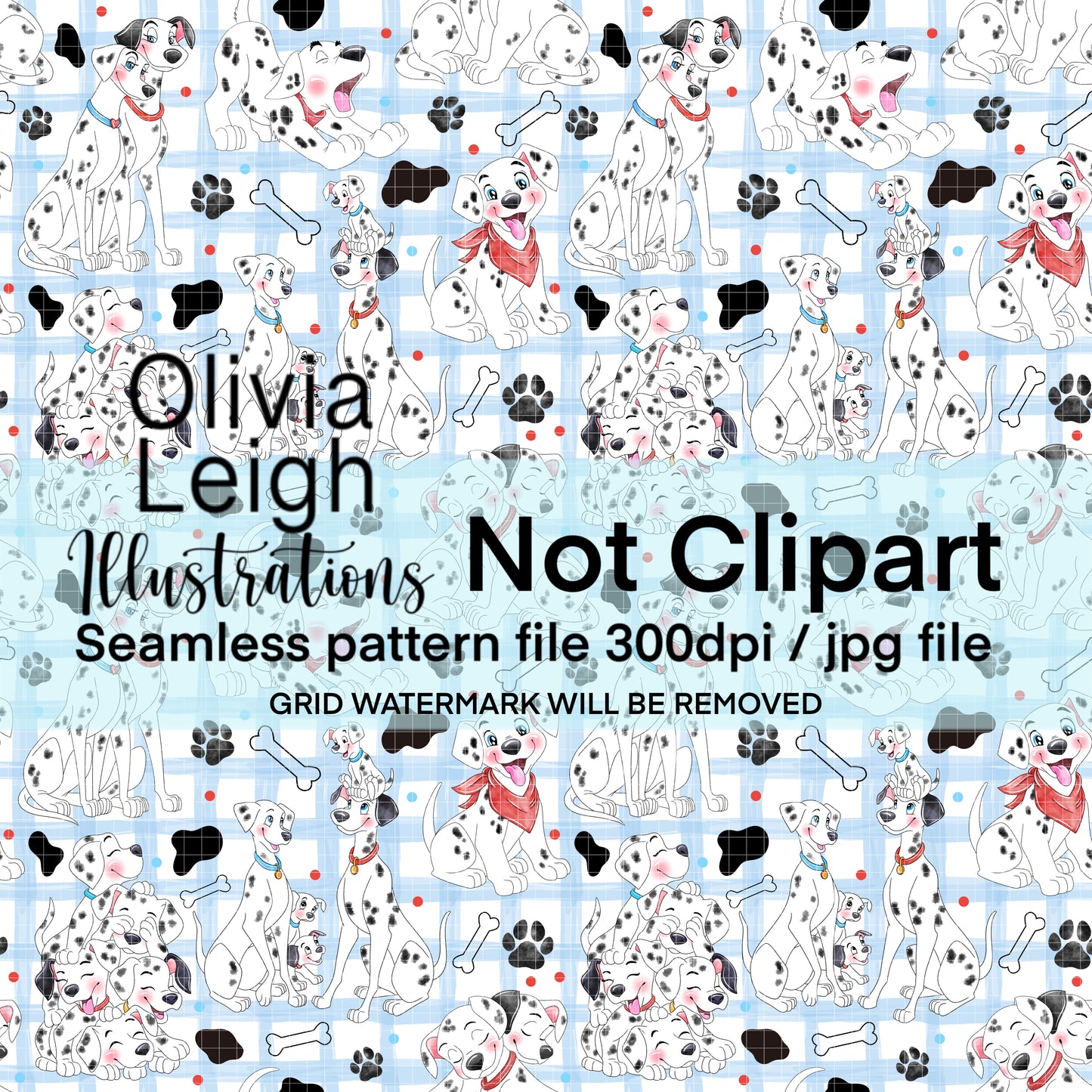 Dalmatian’s Seamless Pattern