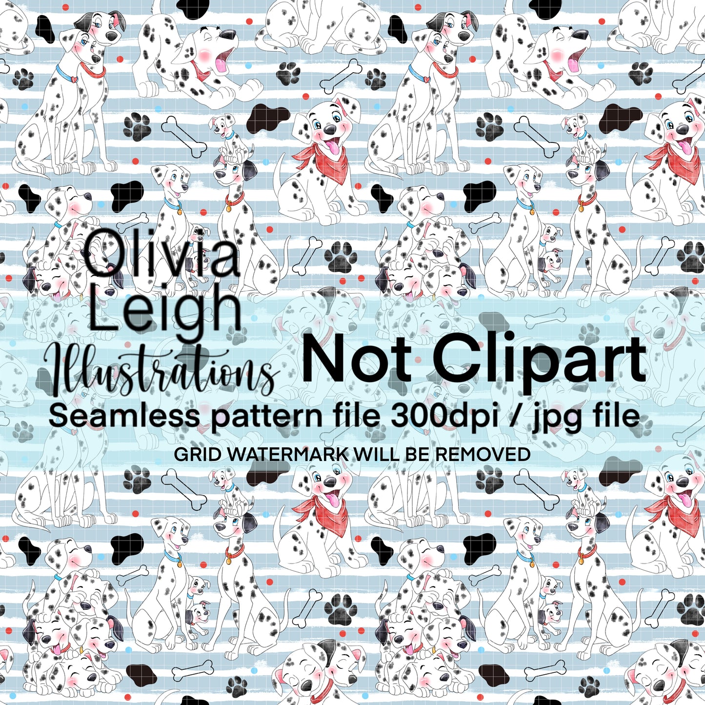Dalmatian’s Seamless Pattern