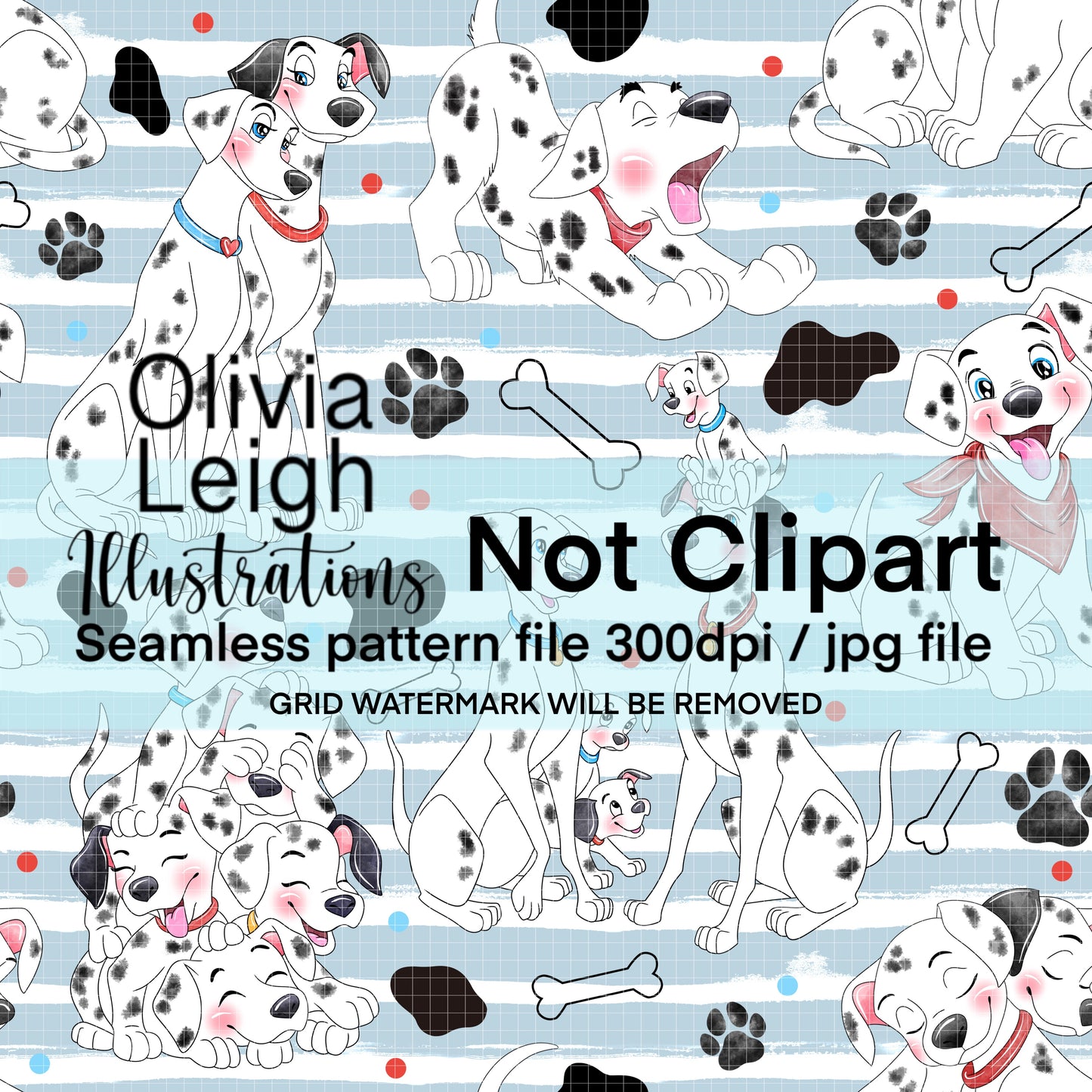 Dalmatian’s Seamless Pattern