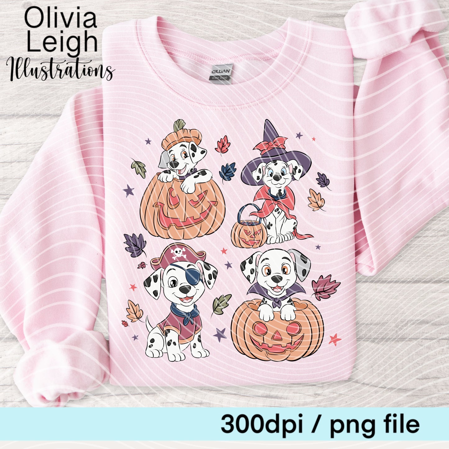Dalmatian Dogs Halloween Shirt Design