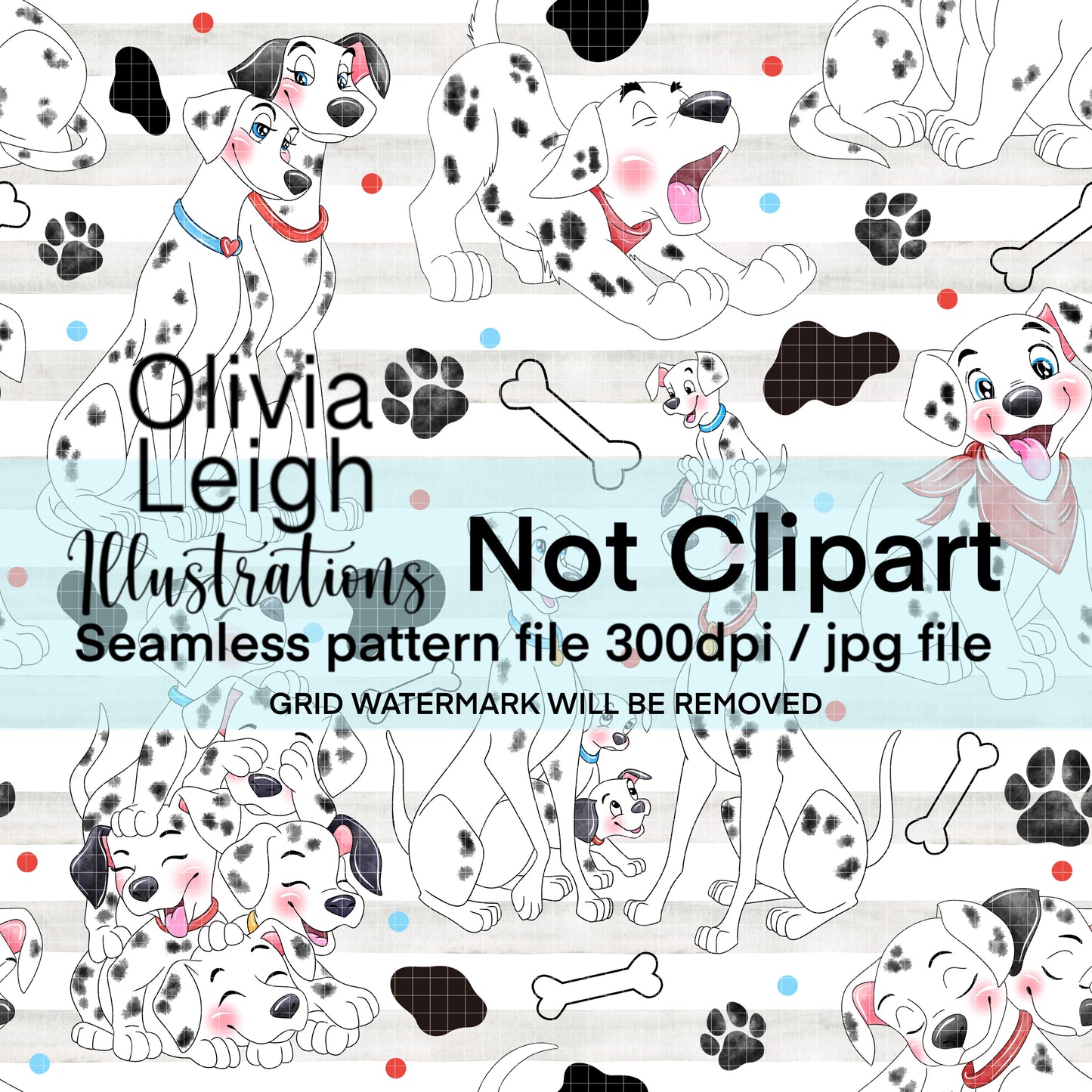 Dalmatian’s Seamless Pattern
