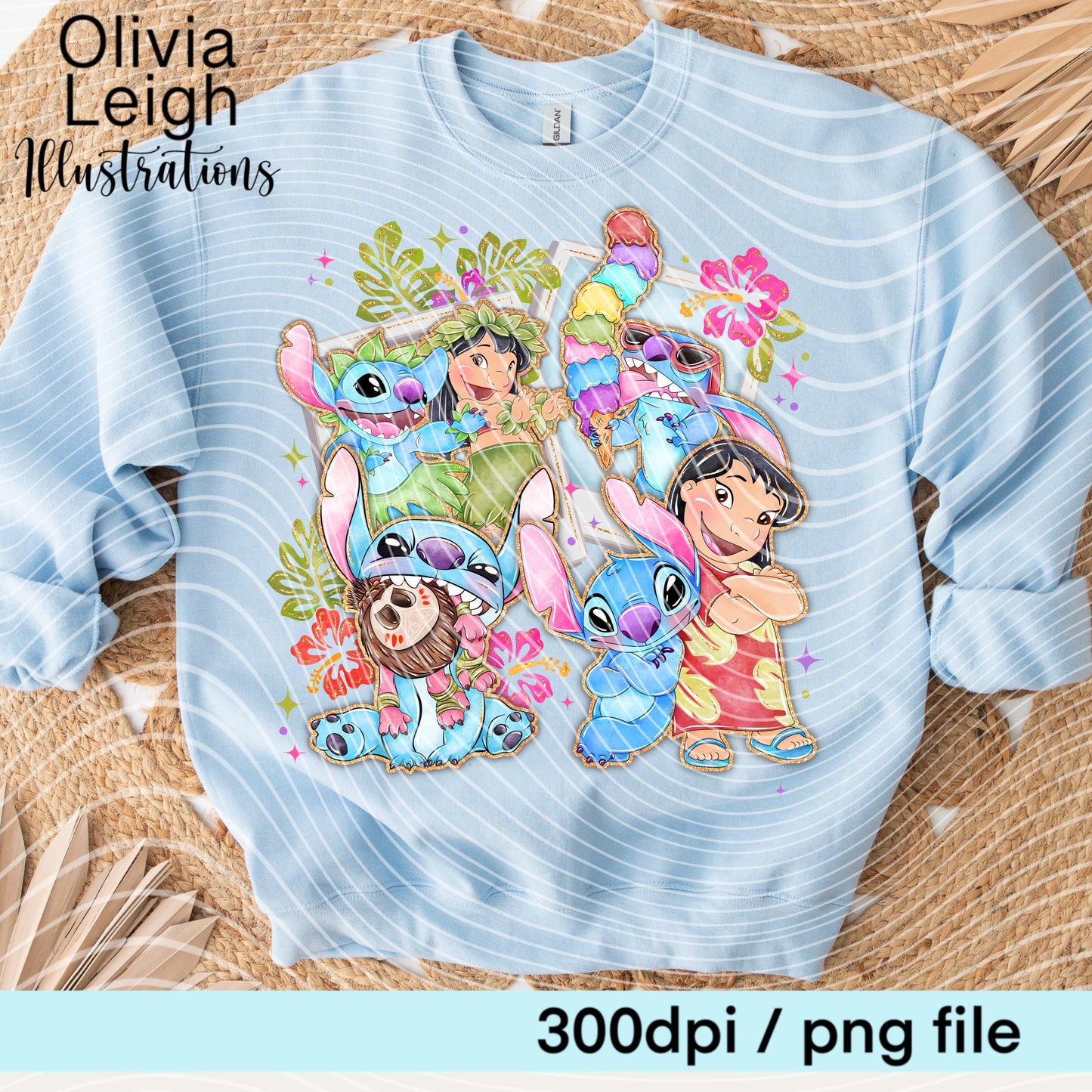 Stitch 2 Cartoon Shirt Design
