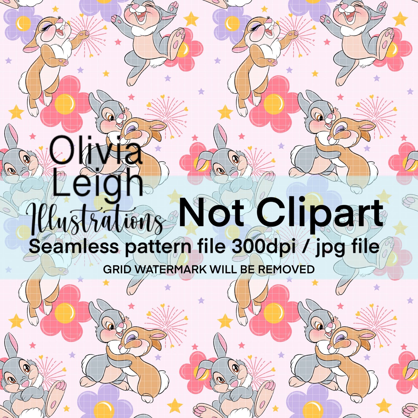 Cute Bunny Seamless Pattern