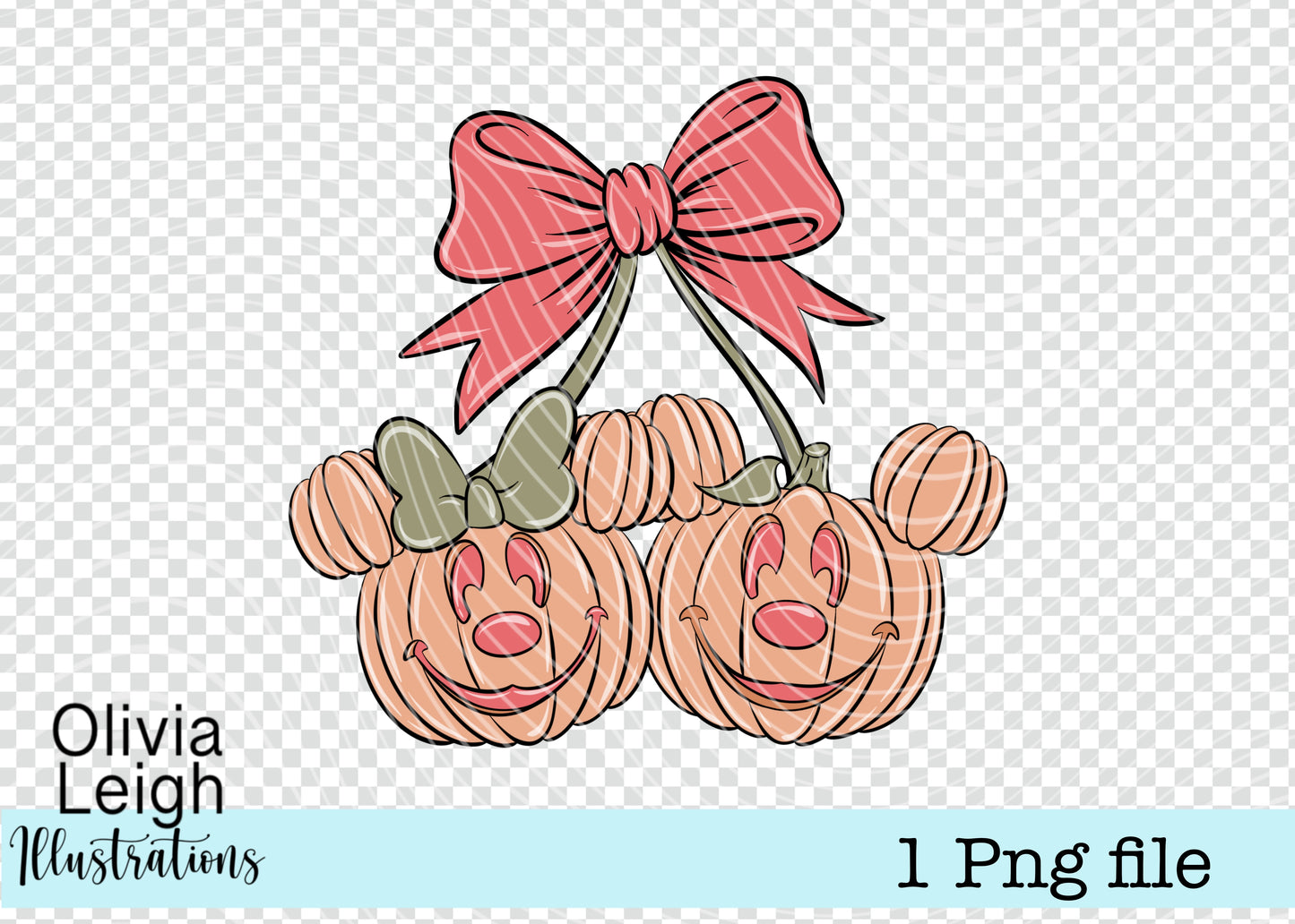 Mouse Pumpkin Cherries PNG