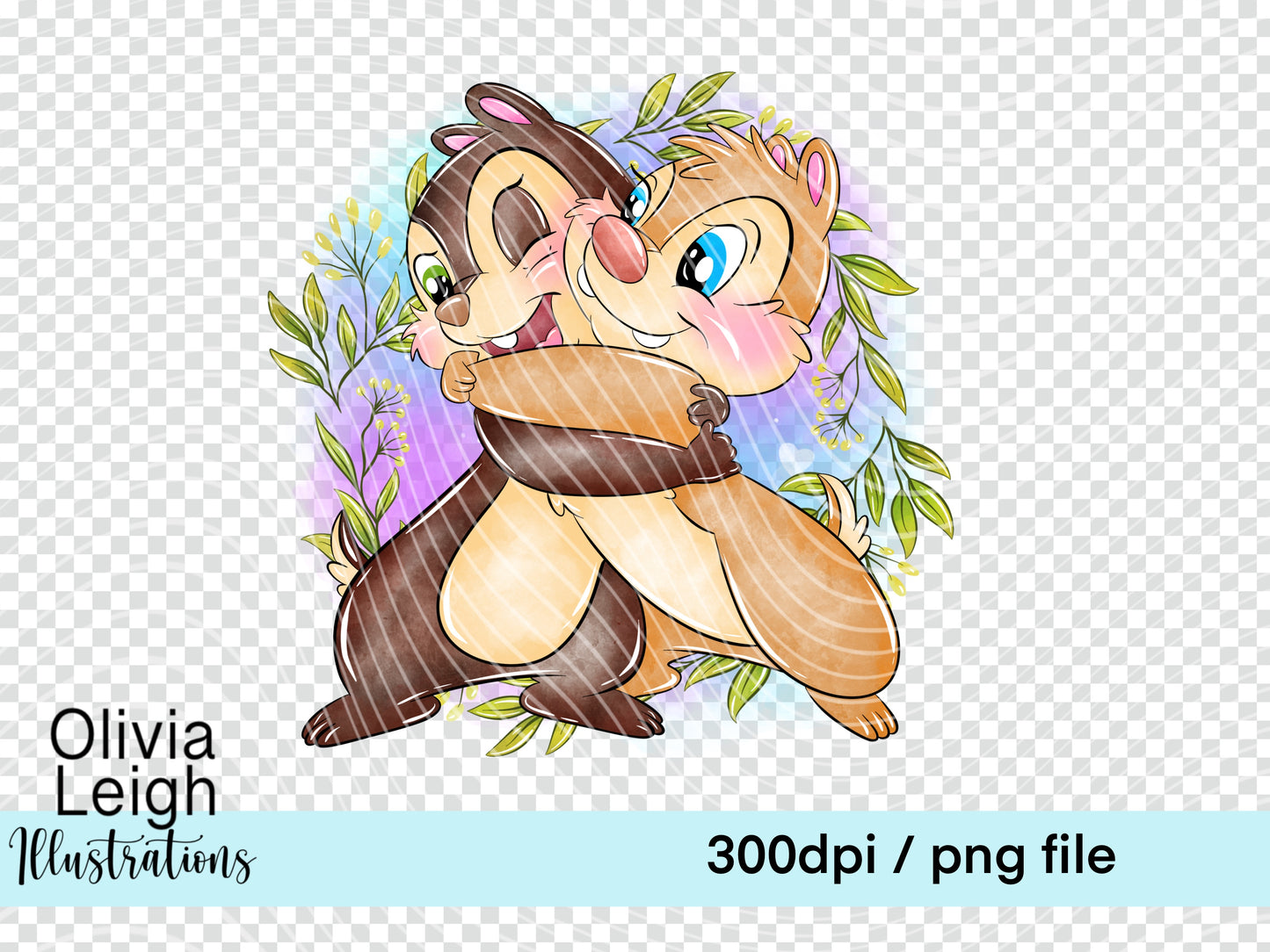Chipmunk Floral Wreath