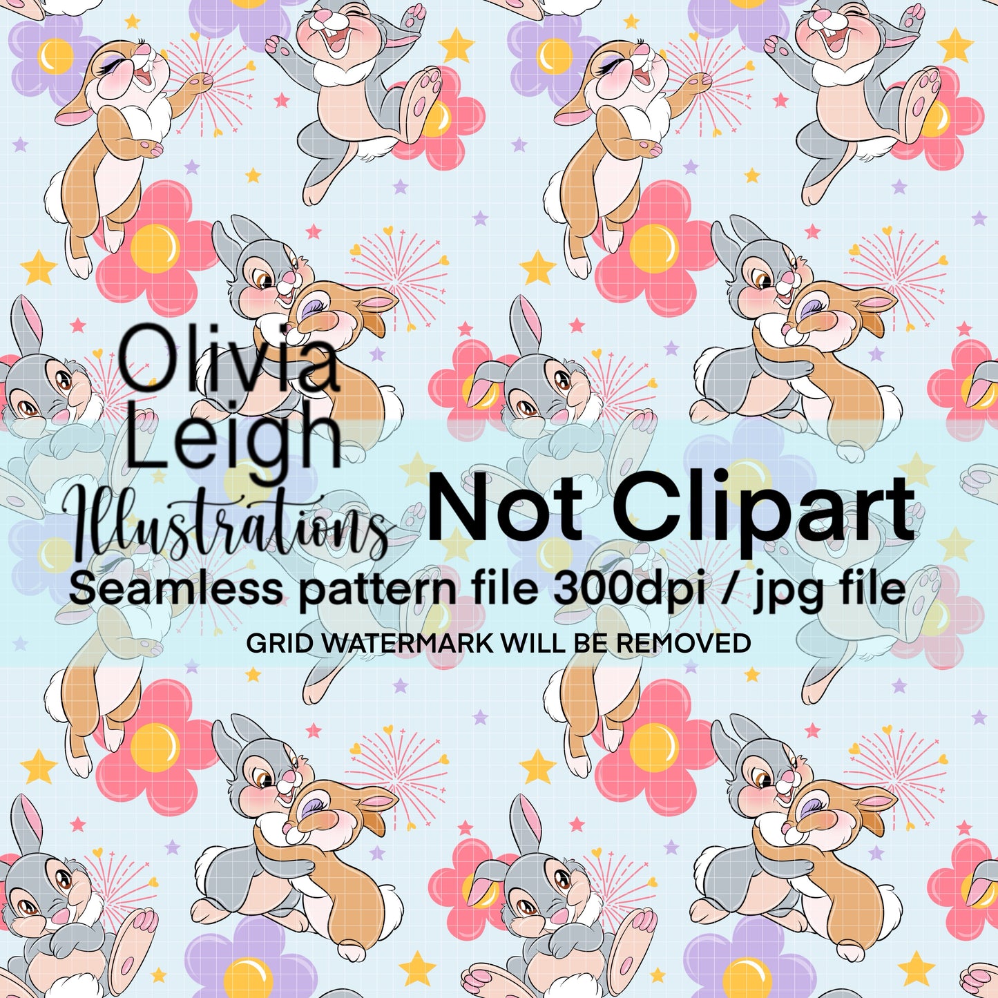 Cute Bunny Seamless Pattern