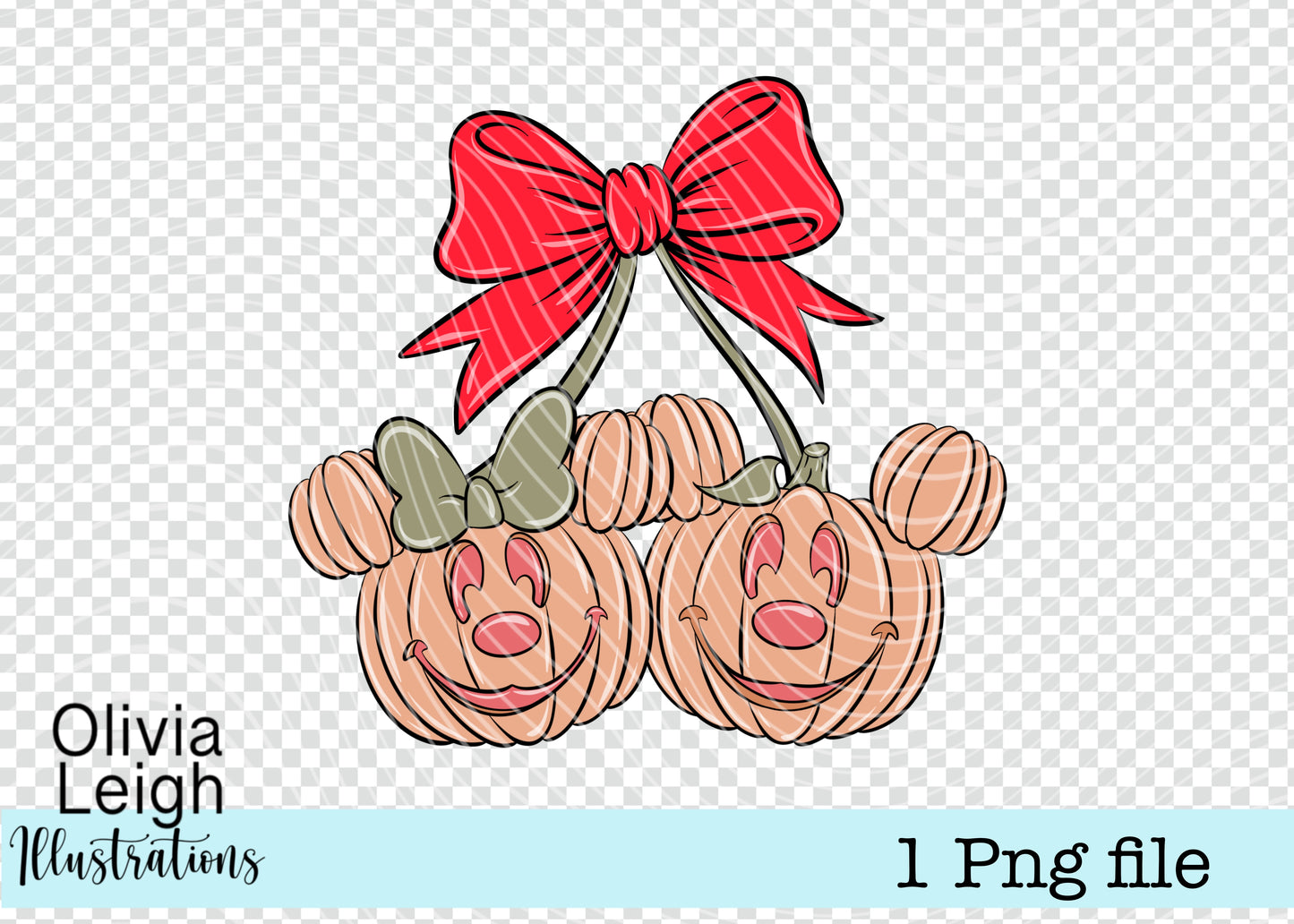 Mouse Pumpkin Cherries PNG