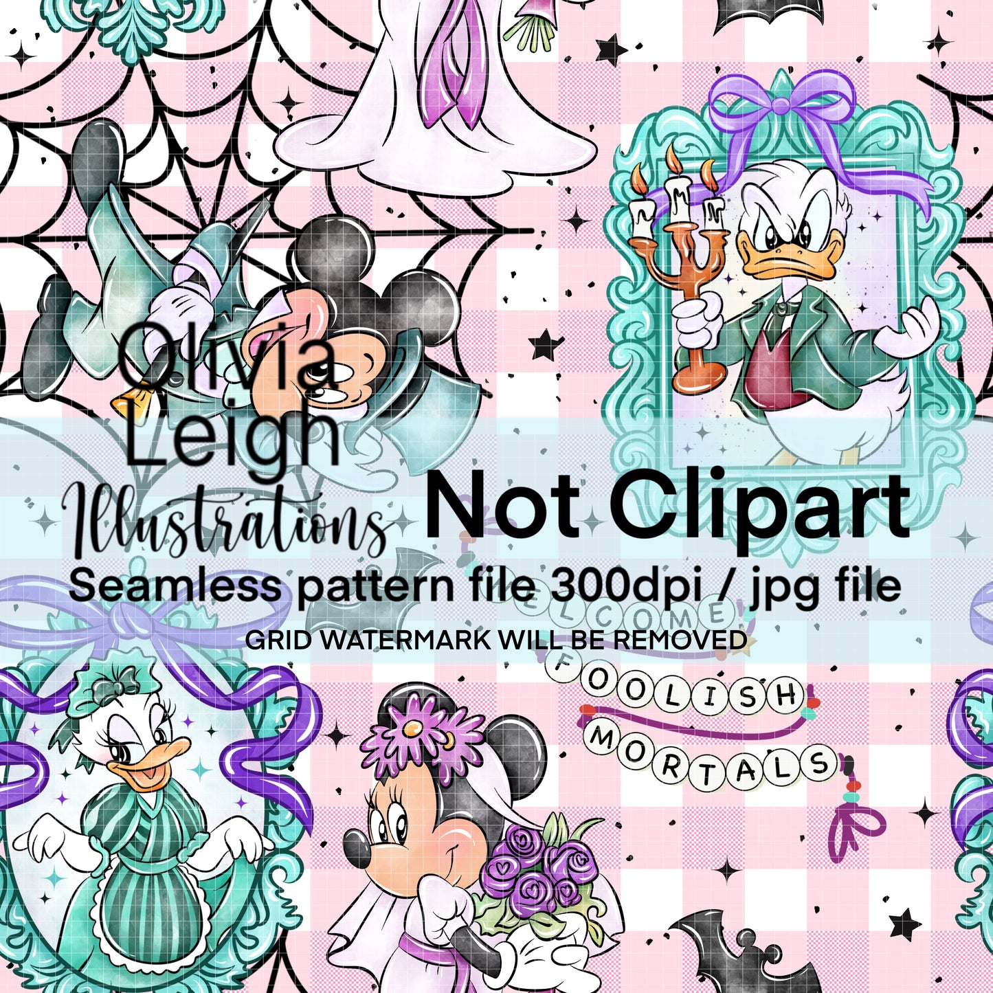 Mouse Halloween Seamless Pattern