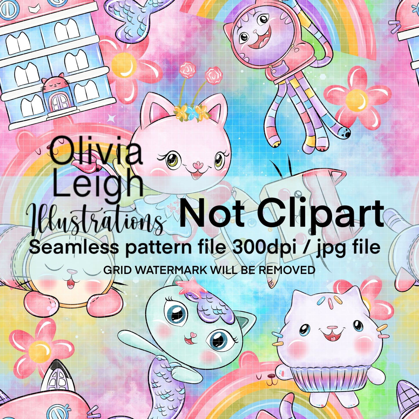Dollhouse Seamless Pattern