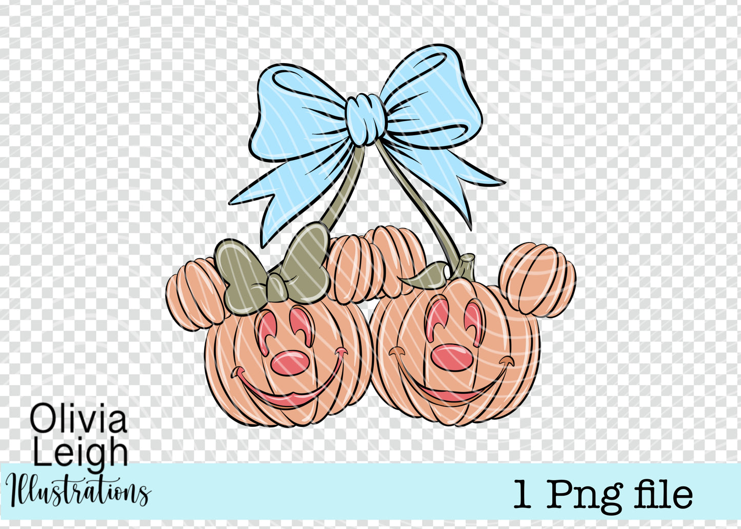 Mouse Pumpkin Cherries PNG