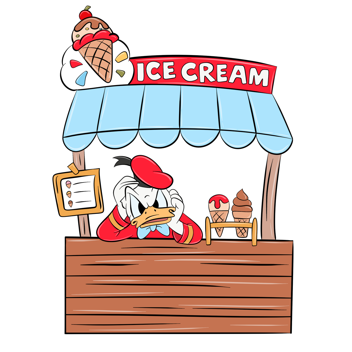 Mouse Friends Ice Cream Clipart
