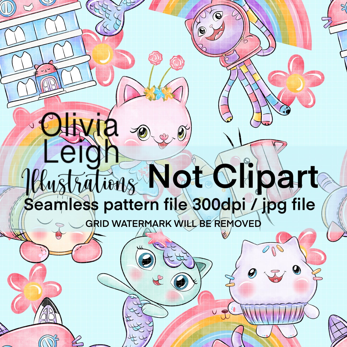 Dollhouse Seamless Pattern