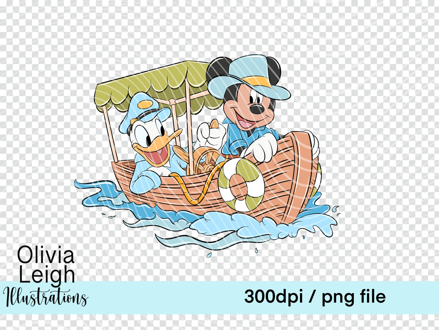 Mouse Friends Boat Ride Clipart