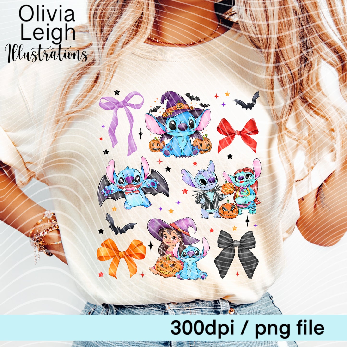 Stitch Halloween Cartoon Shirt Design