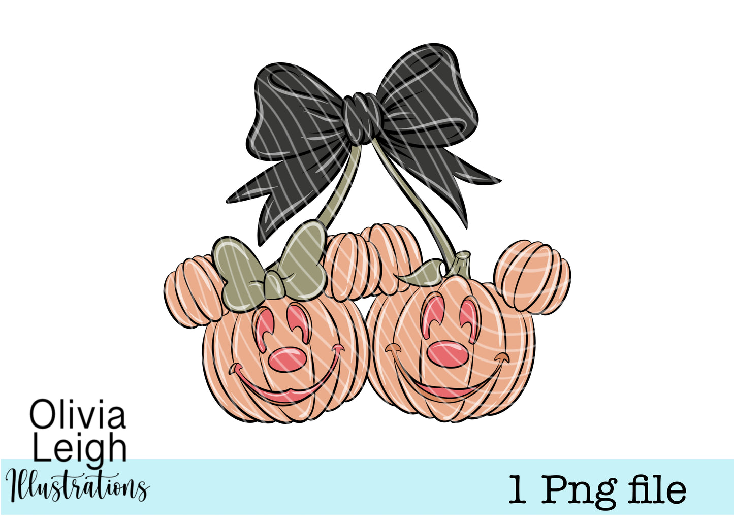 Mouse Pumpkin Cherries PNG