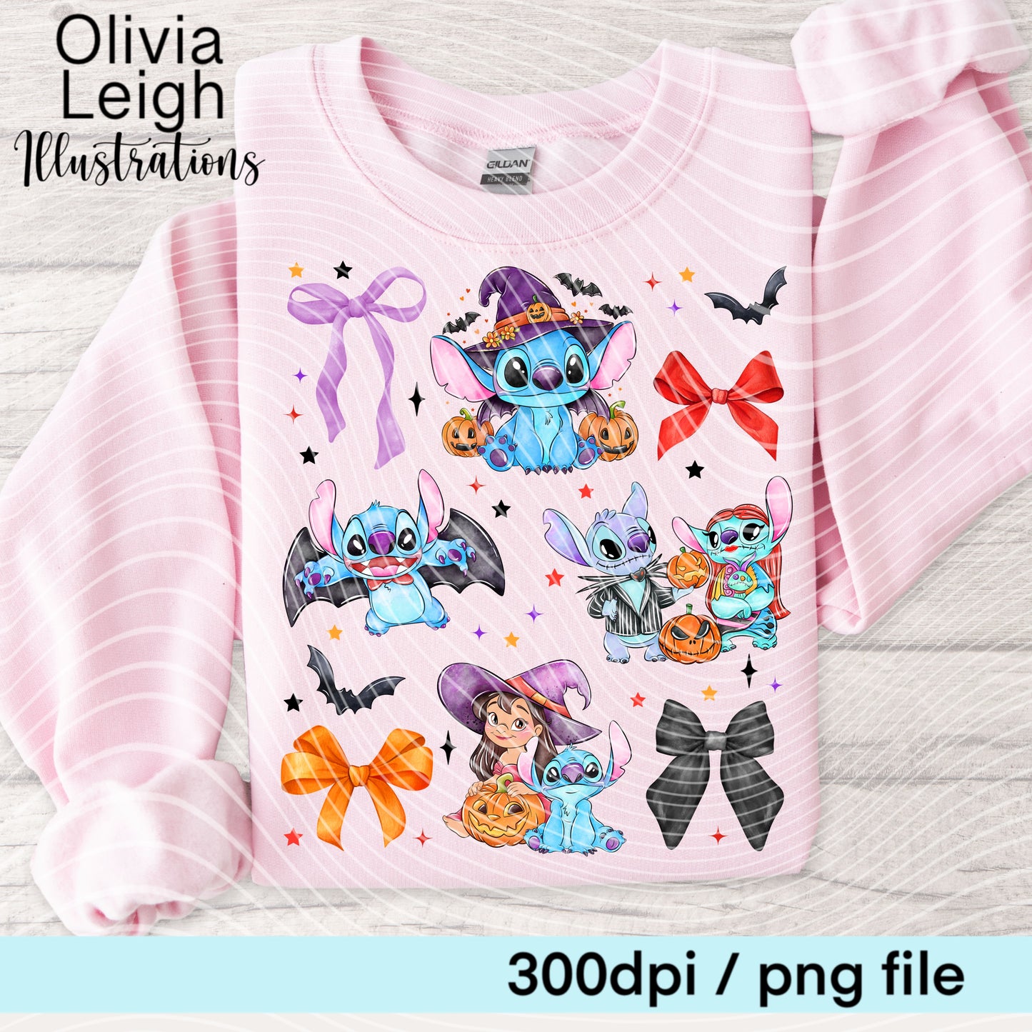 Stitch Halloween Cartoon Shirt Design