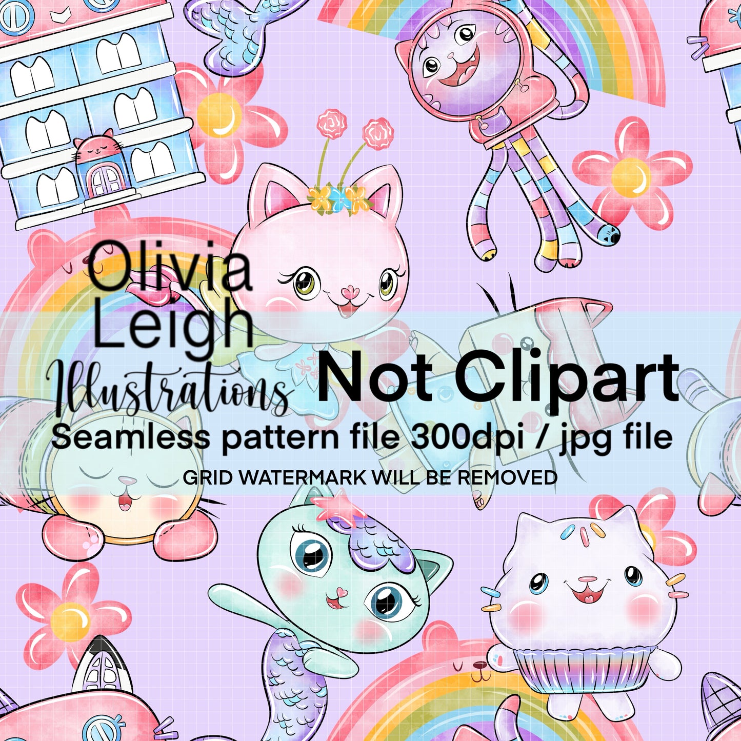 Dollhouse Seamless Pattern