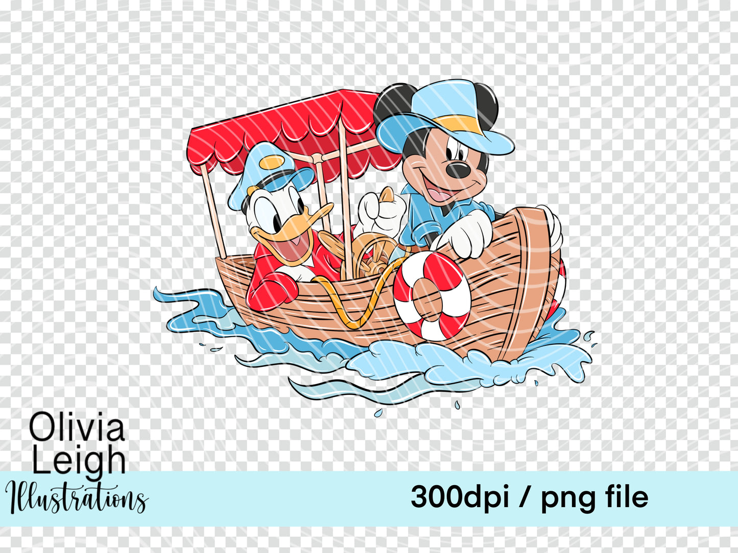 Mouse Friends Boat Ride Clipart
