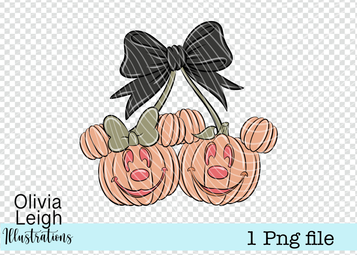 Mouse Pumpkin Cherries PNG