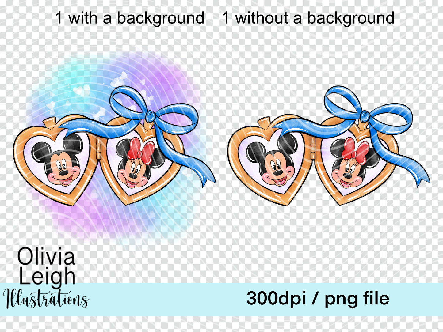 Mouse Locket Valentine’s Day Clipart