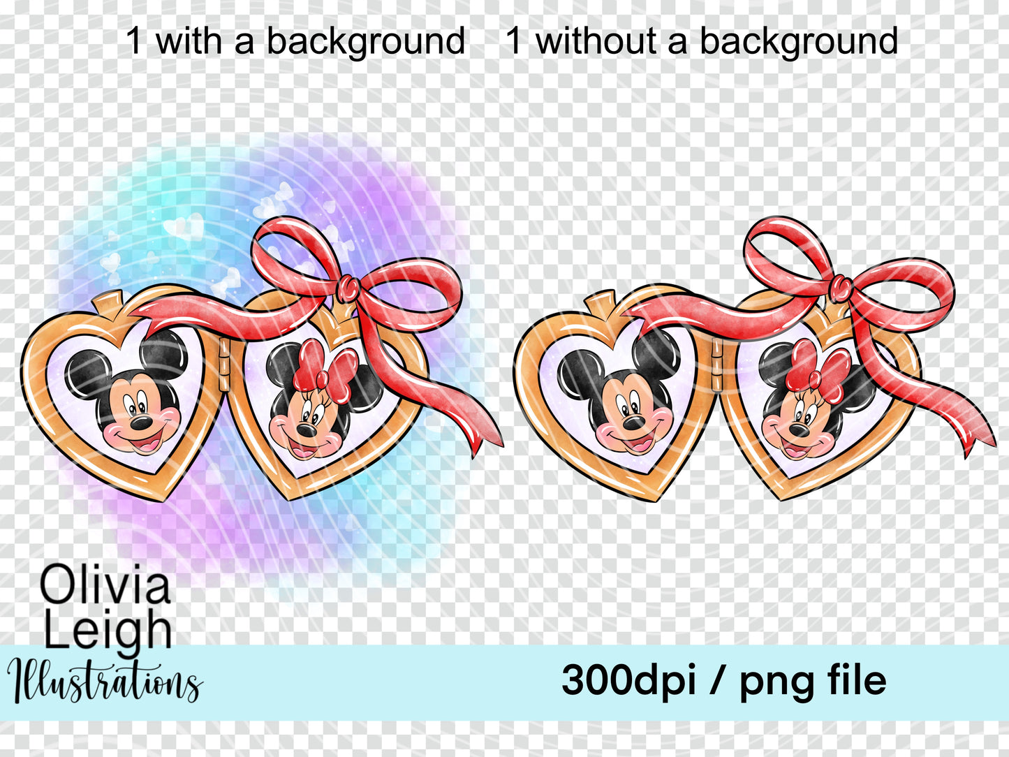 Mouse Locket Valentine’s Day Clipart