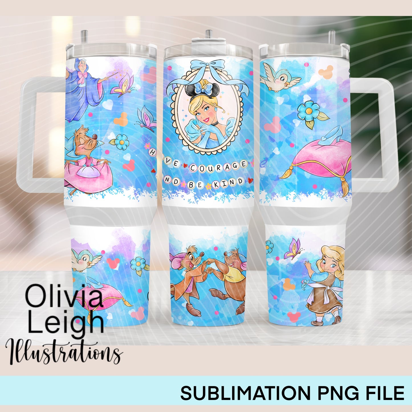Princess C 40oz Tumbler Wrap