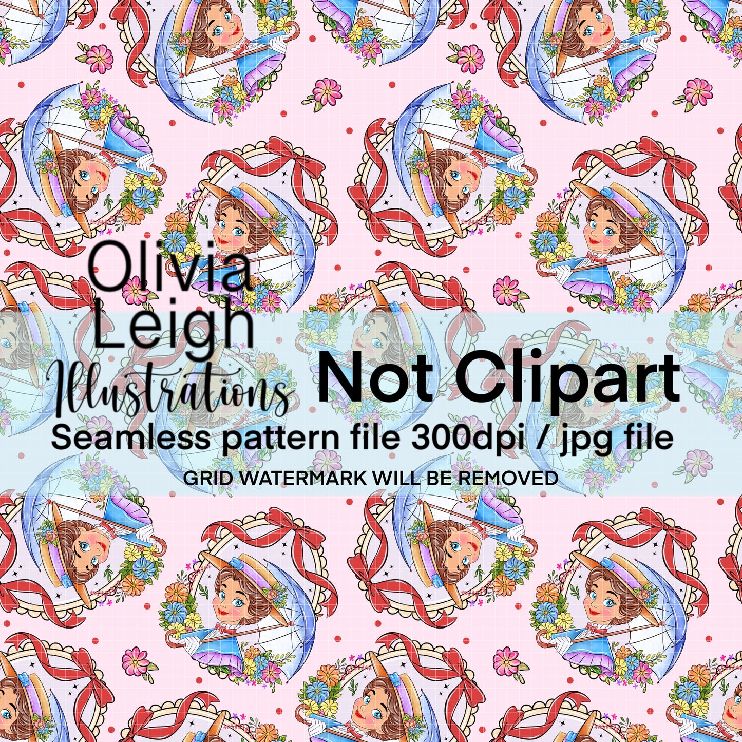 Mary P Seamless Pattern