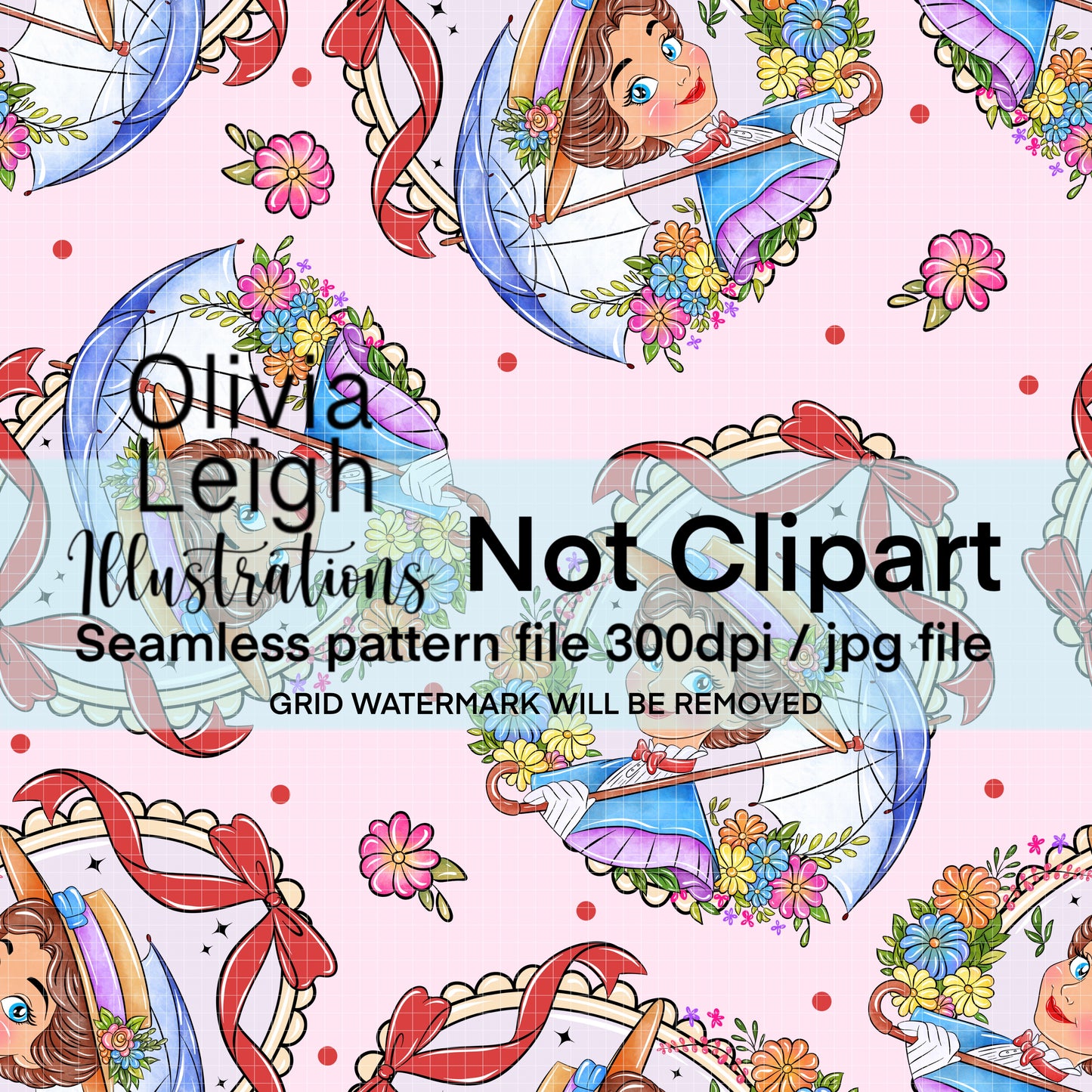 Mary P Seamless Pattern