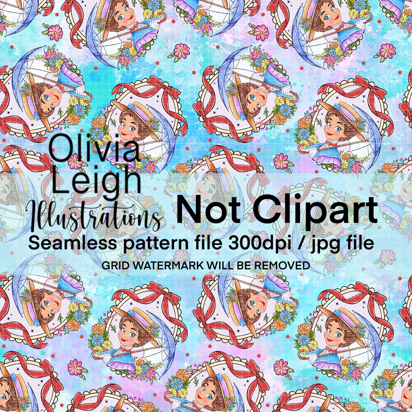 Mary P Seamless Pattern