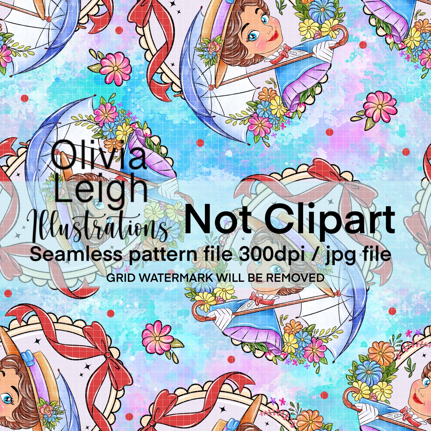 Mary P Seamless Pattern