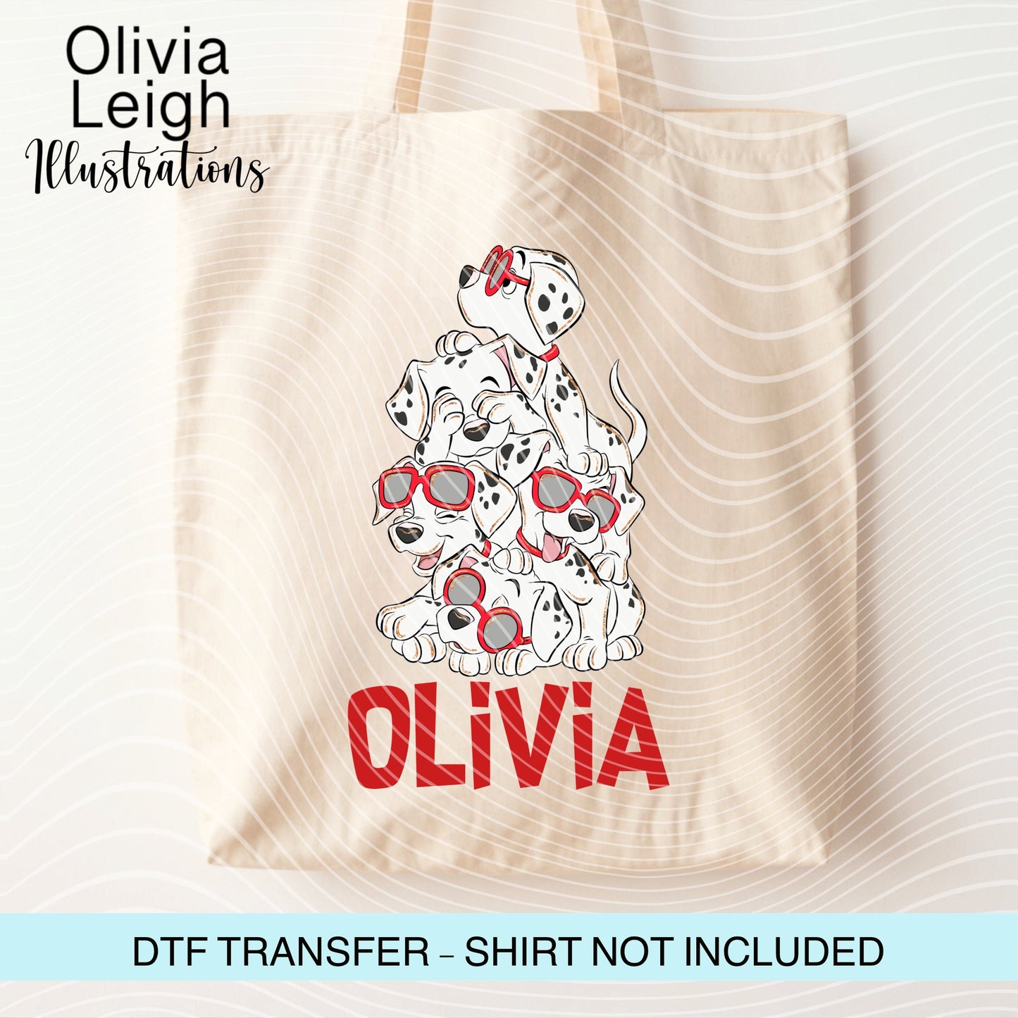 101 Dogs Personalised Ready To Press Dtf Transfer