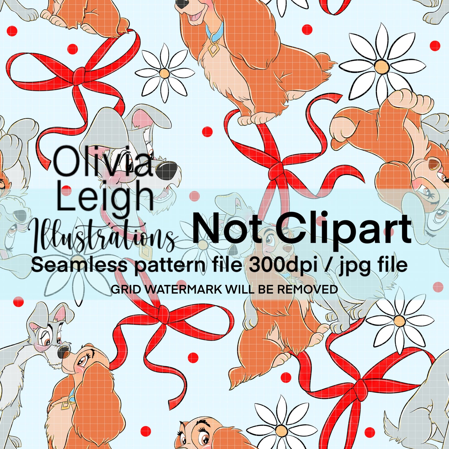 Cute Dog Friends Seamless Pattern