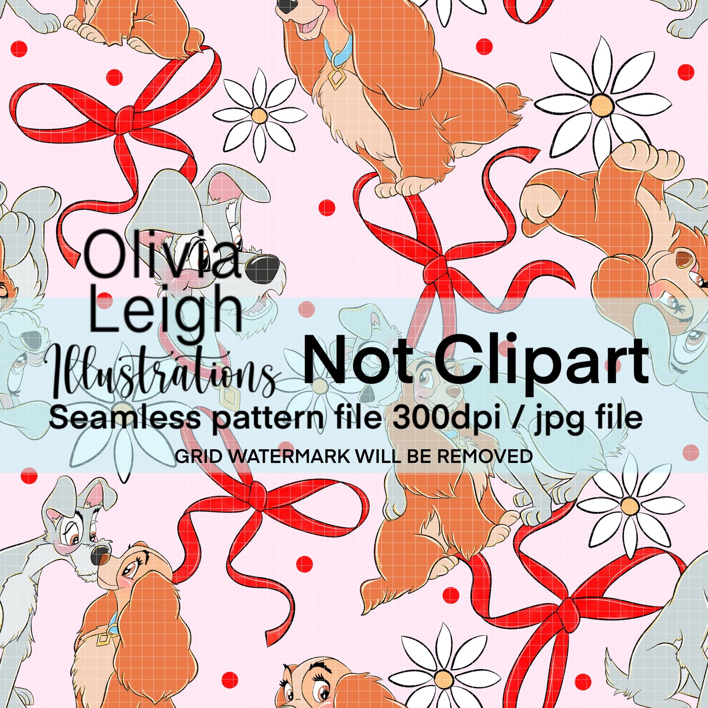 Cute Dog Friends Seamless Pattern