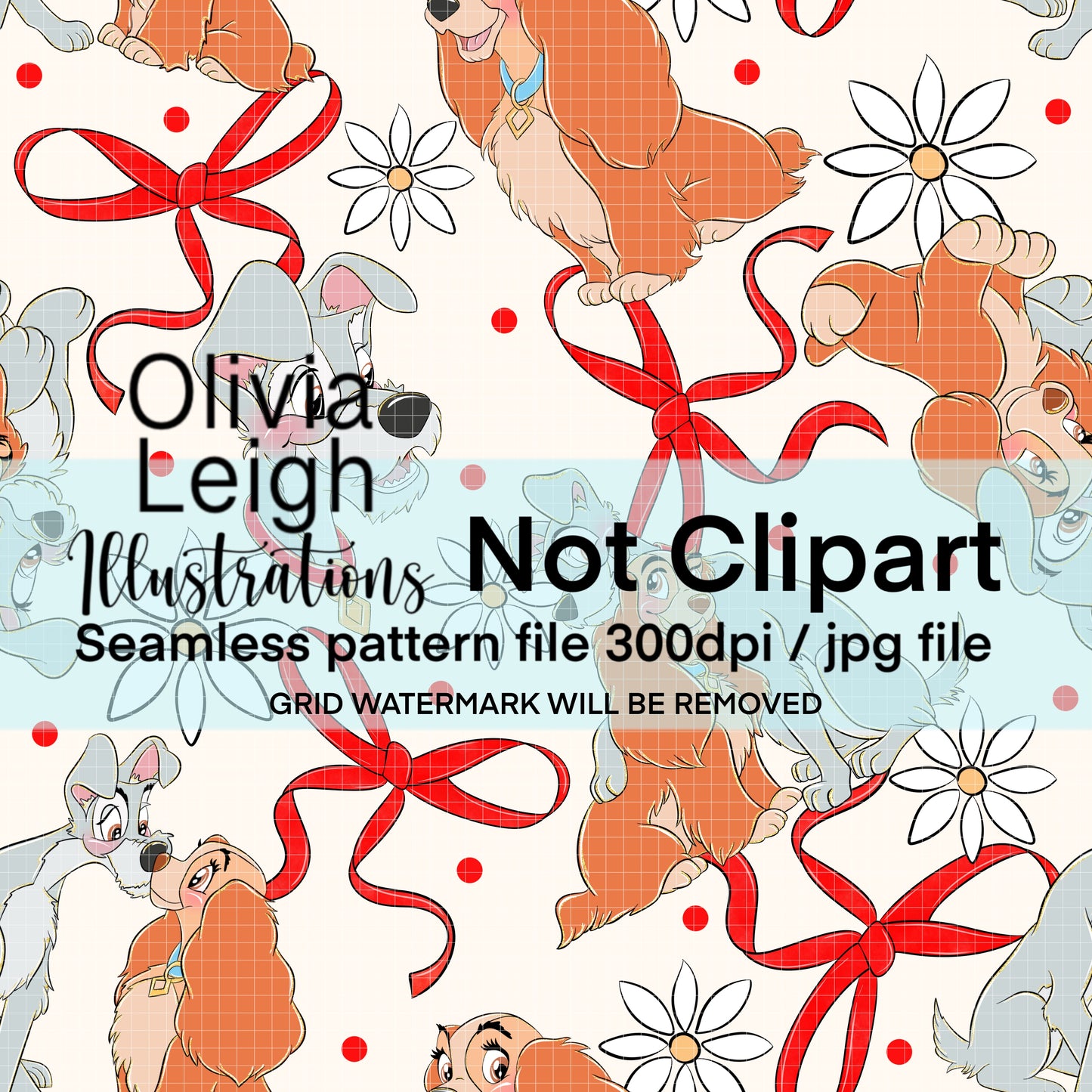 Cute Dog Friends Seamless Pattern