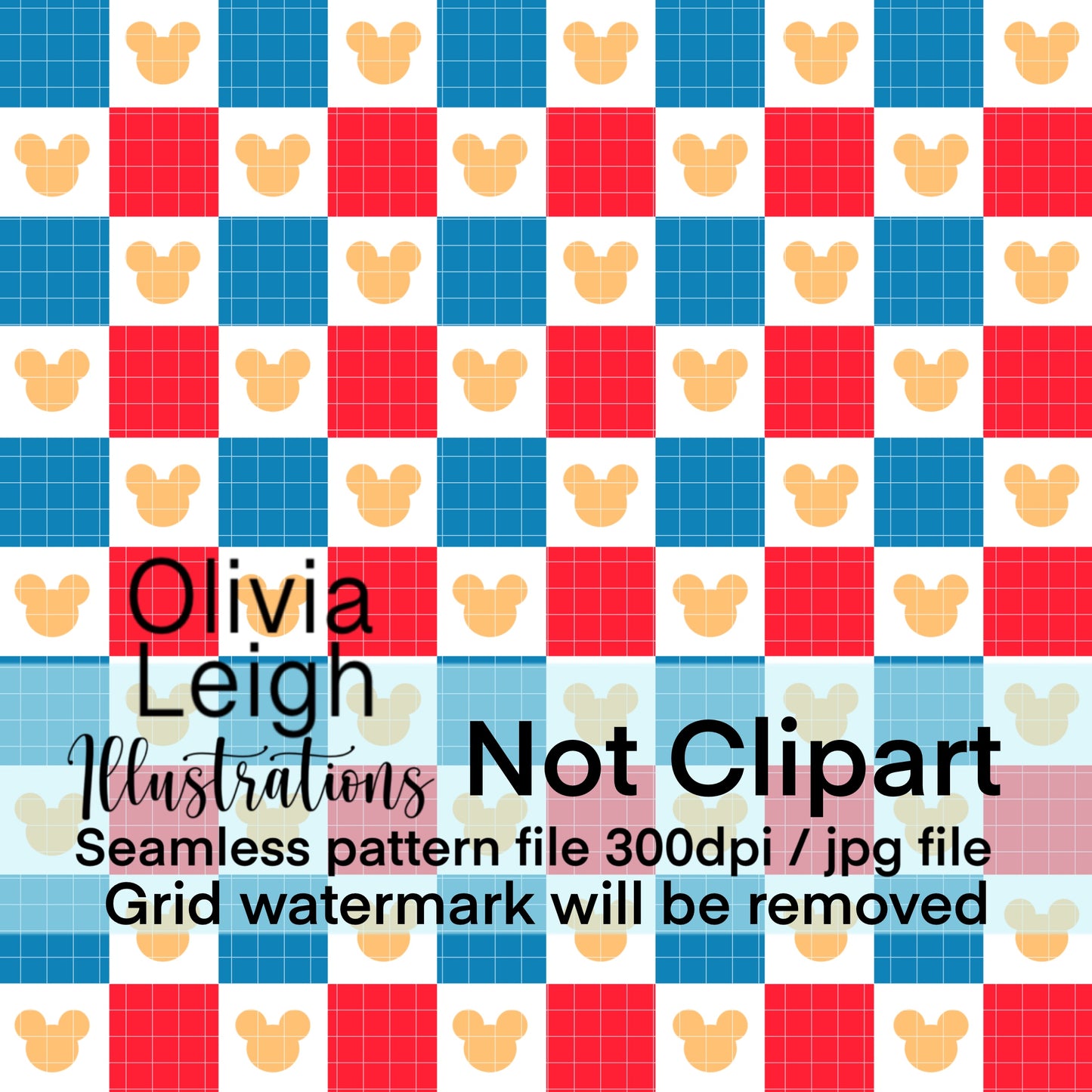 Mouse Circus Co-ord Seamless Pattern