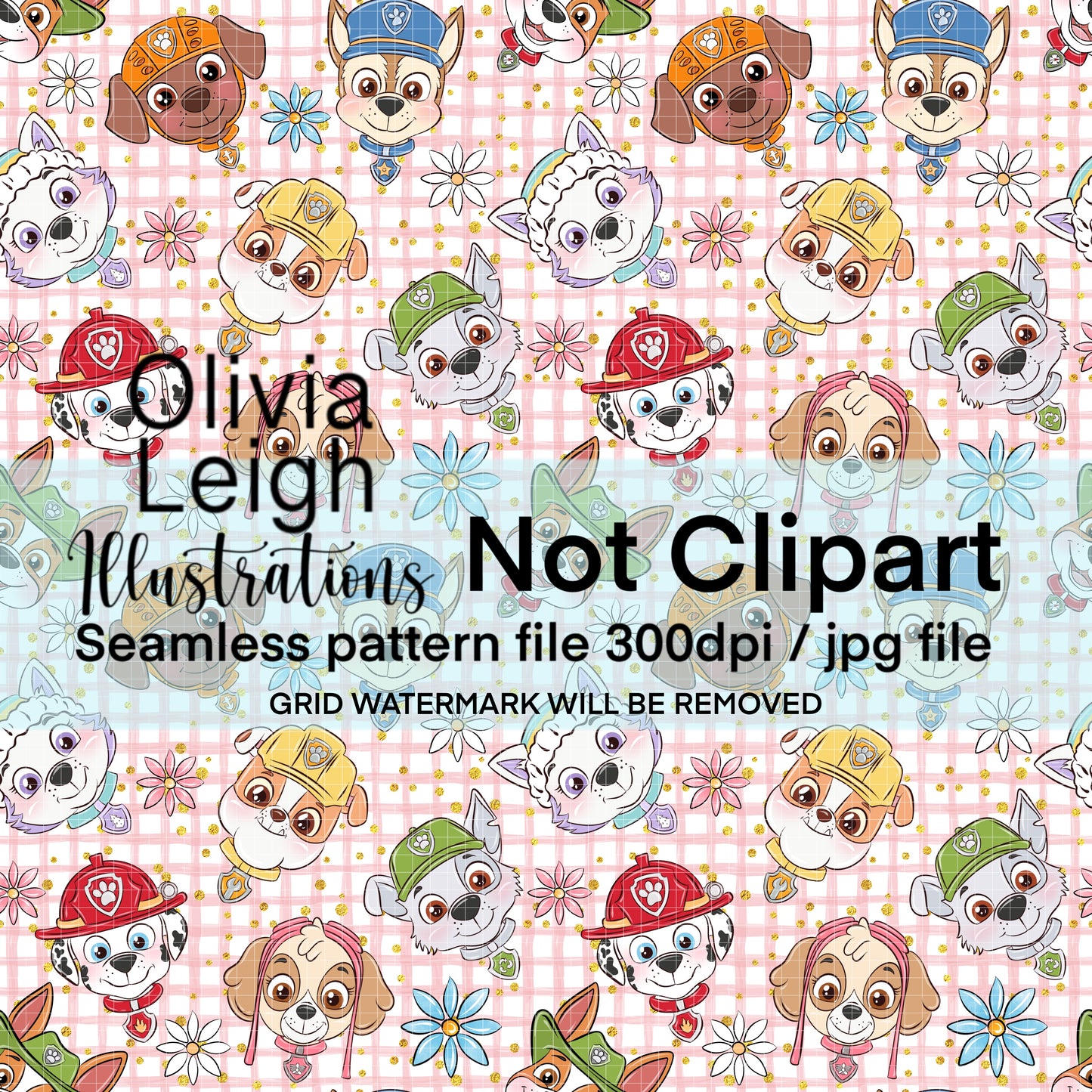 Dog Paw Seamless Pattern