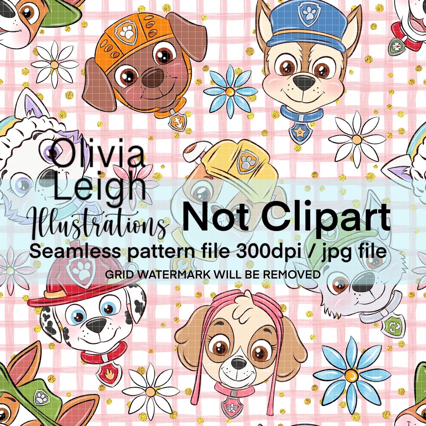 Dog Paw Seamless Pattern