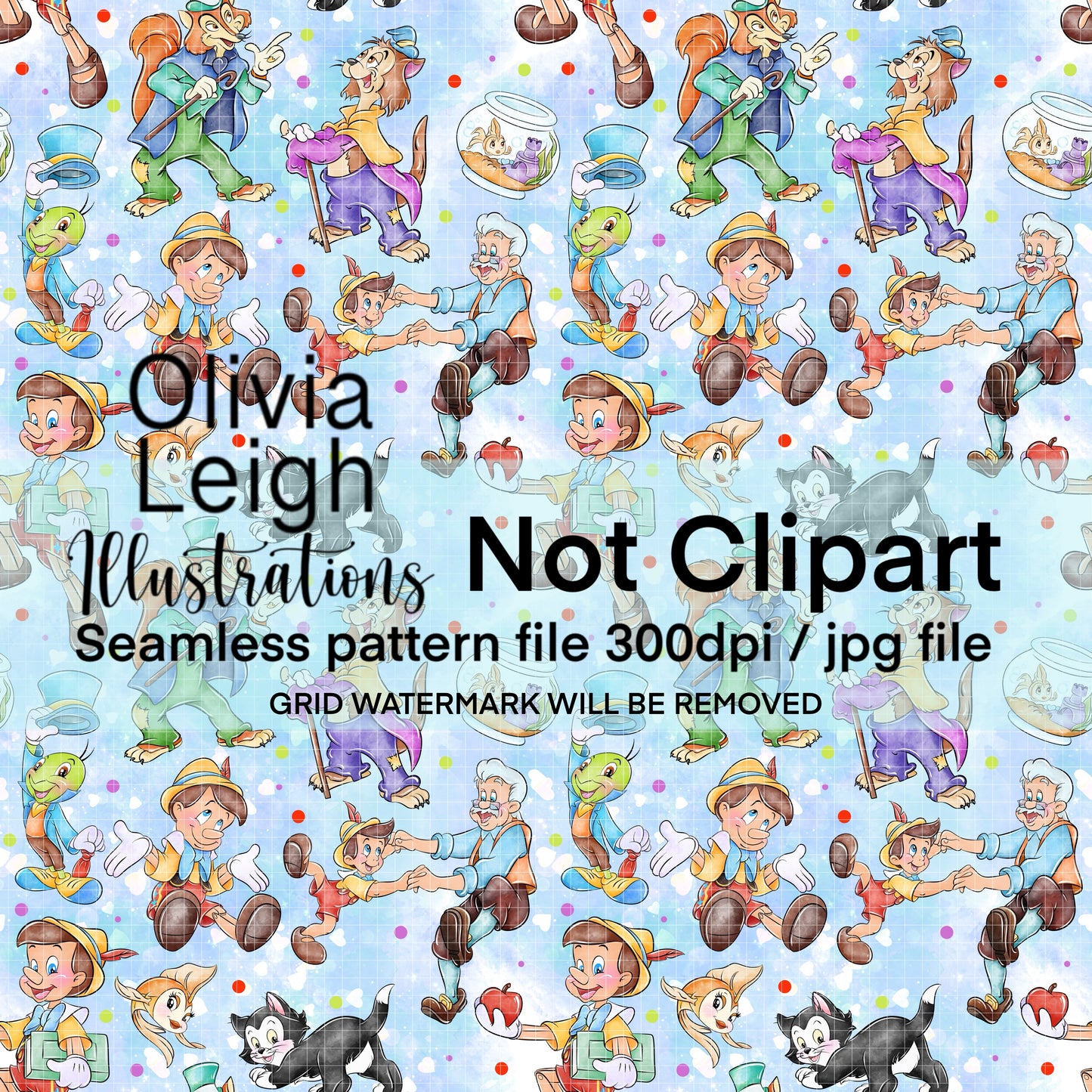 Wooden Boy Seamless Pattern
