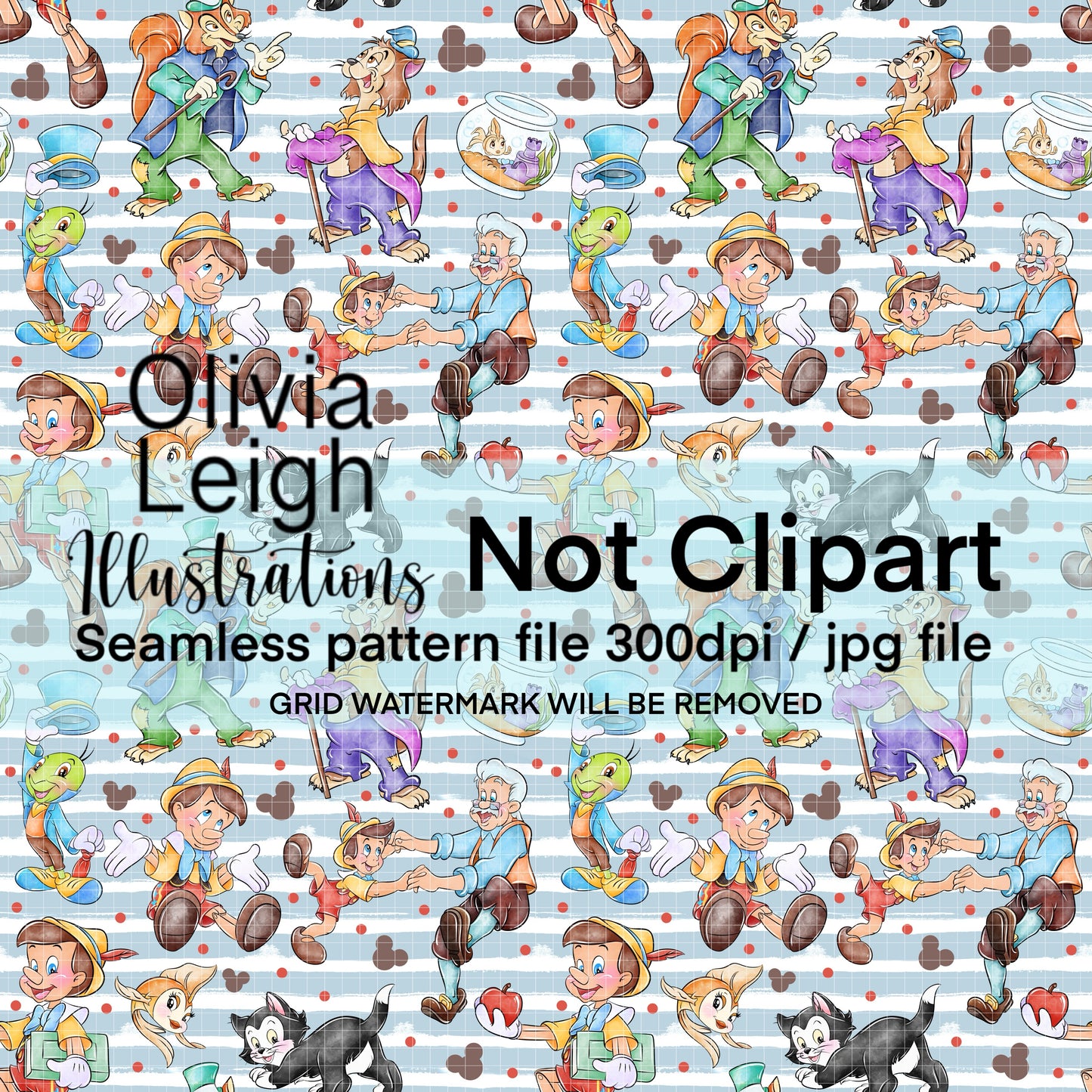 Wooden Boy Seamless Pattern
