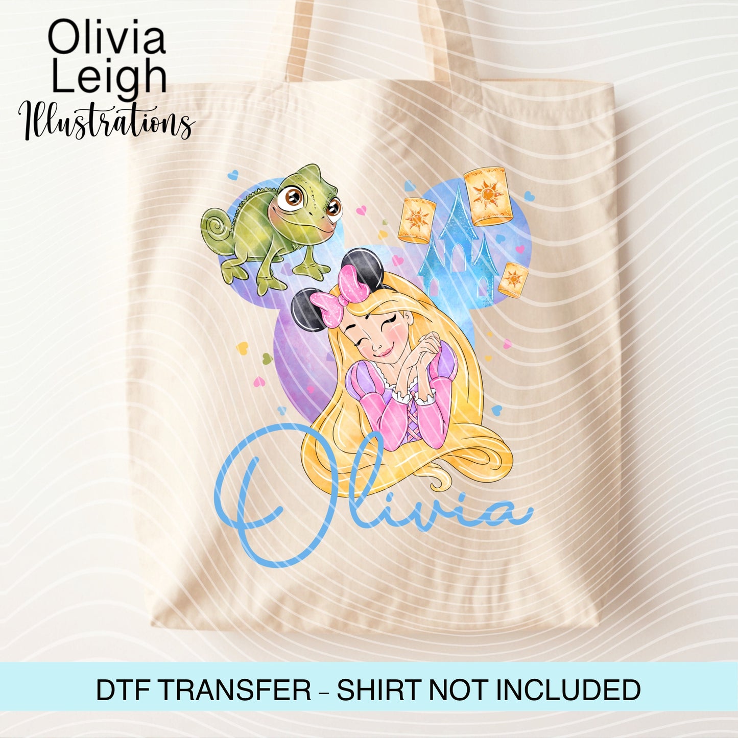Princess R Personalised Ready To Press Dtf Transfer