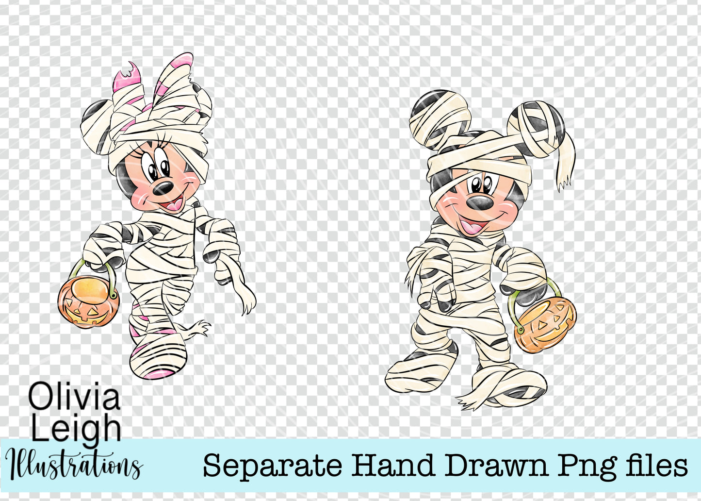 Mouse Halloween Mummy’s set