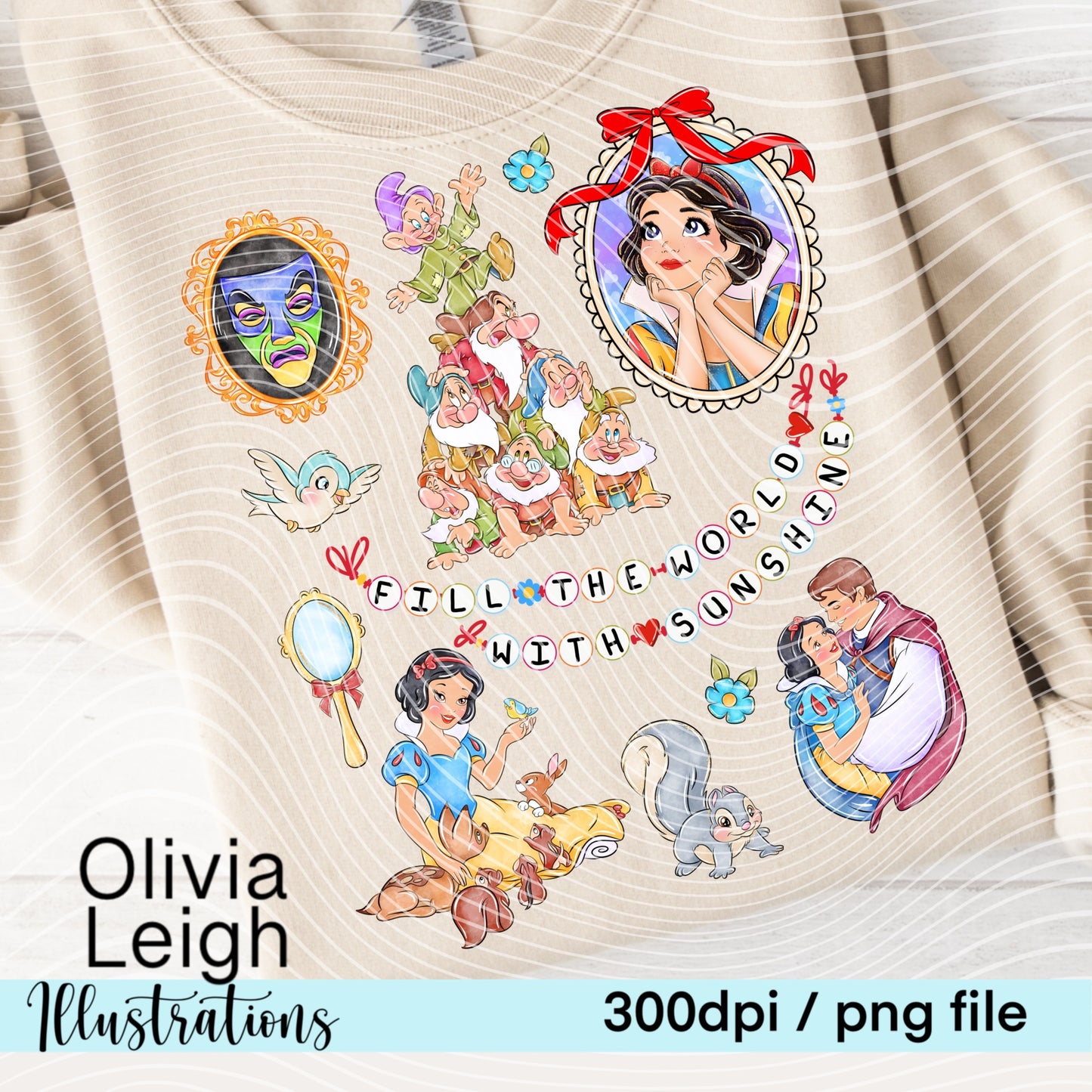 Princess Snow Frame Shirt Design