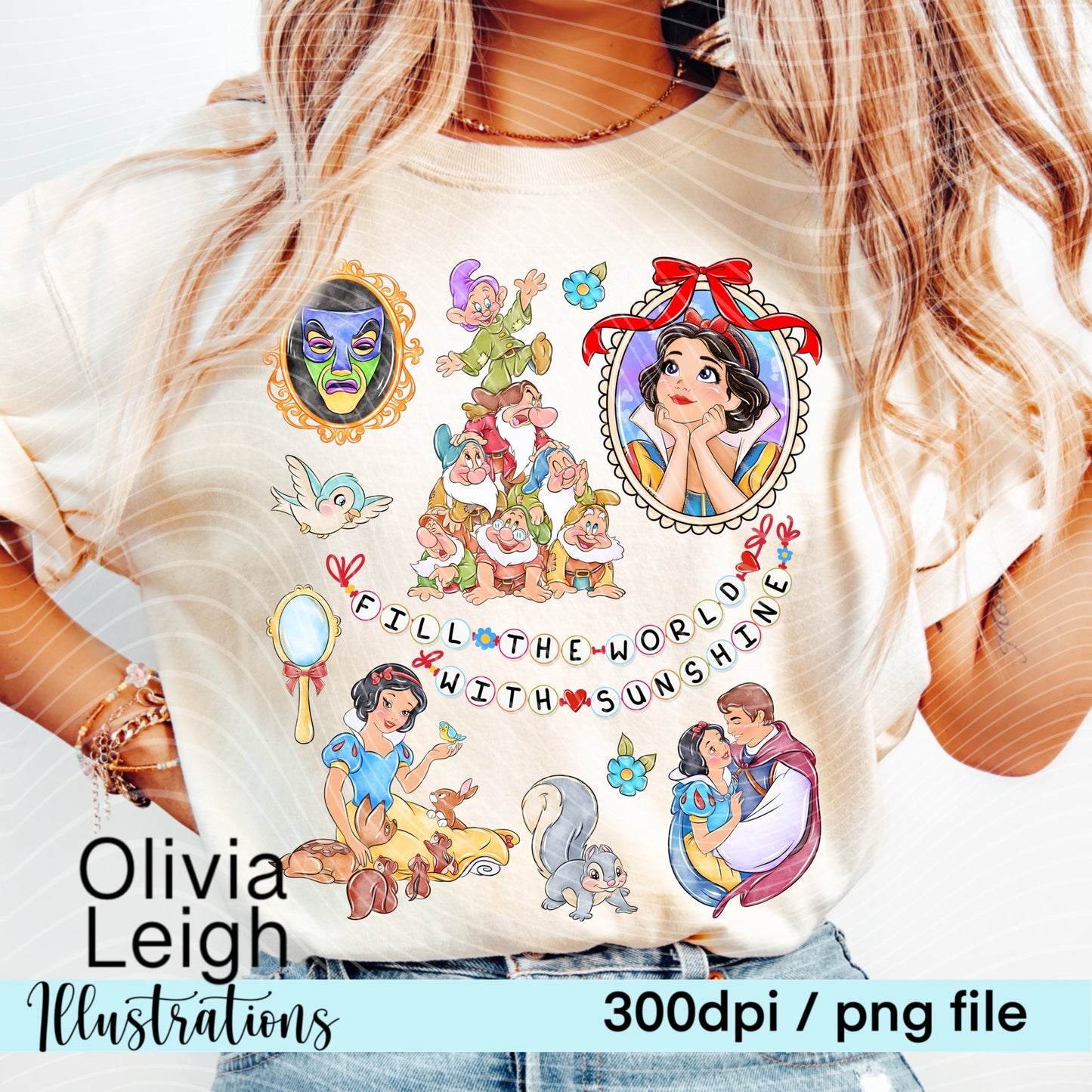 Princess Snow Frame Shirt Design
