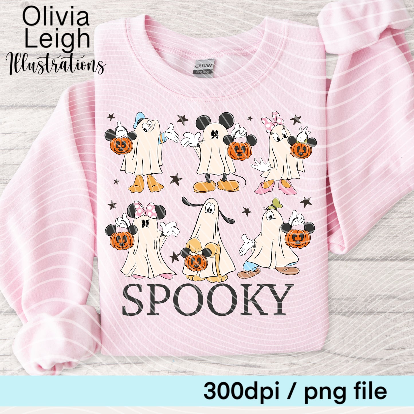 Mouse Ghosts Halloween Cartoon Shirt Design