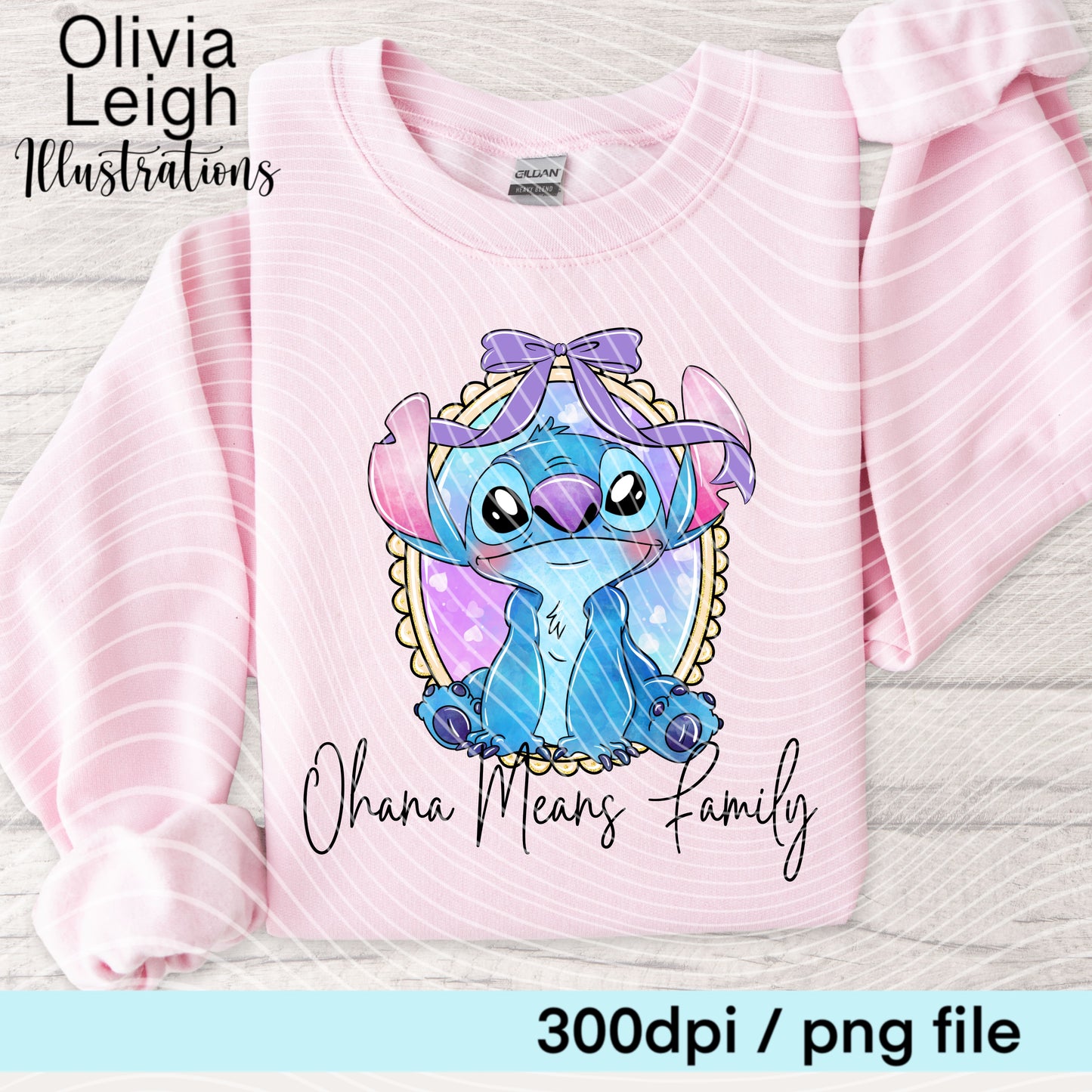 Stitch Locket Cartoon Shirt Design