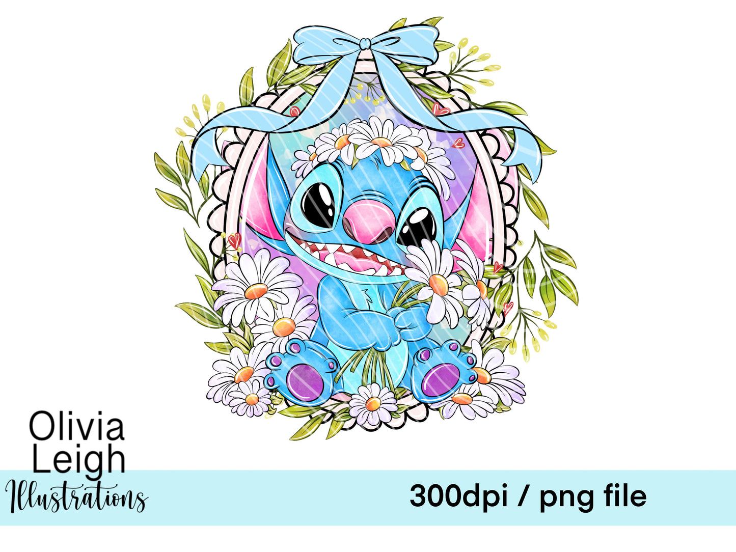 Stitch Floral Frame Shirt Design