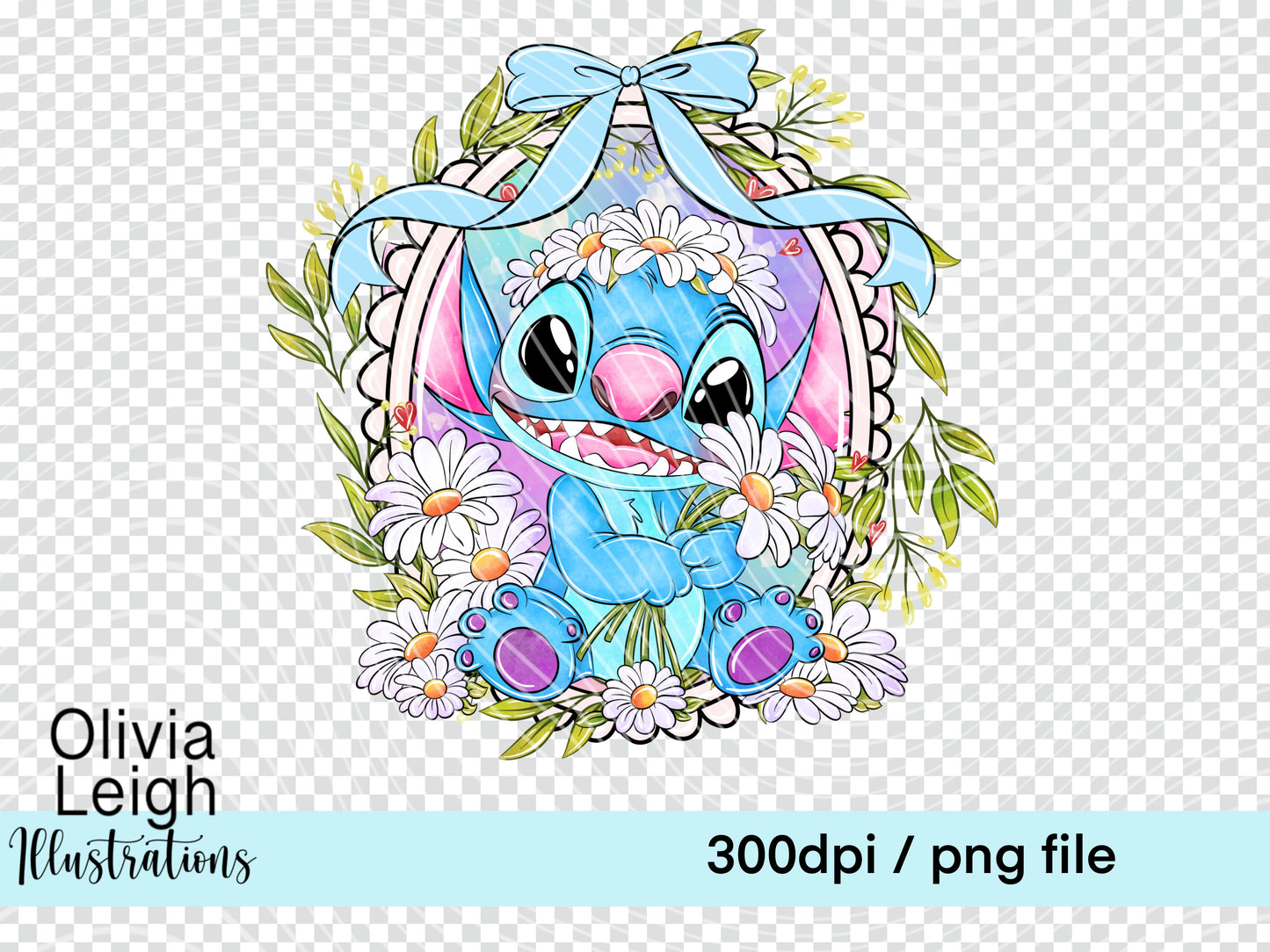Stitch Floral Frame Shirt Design
