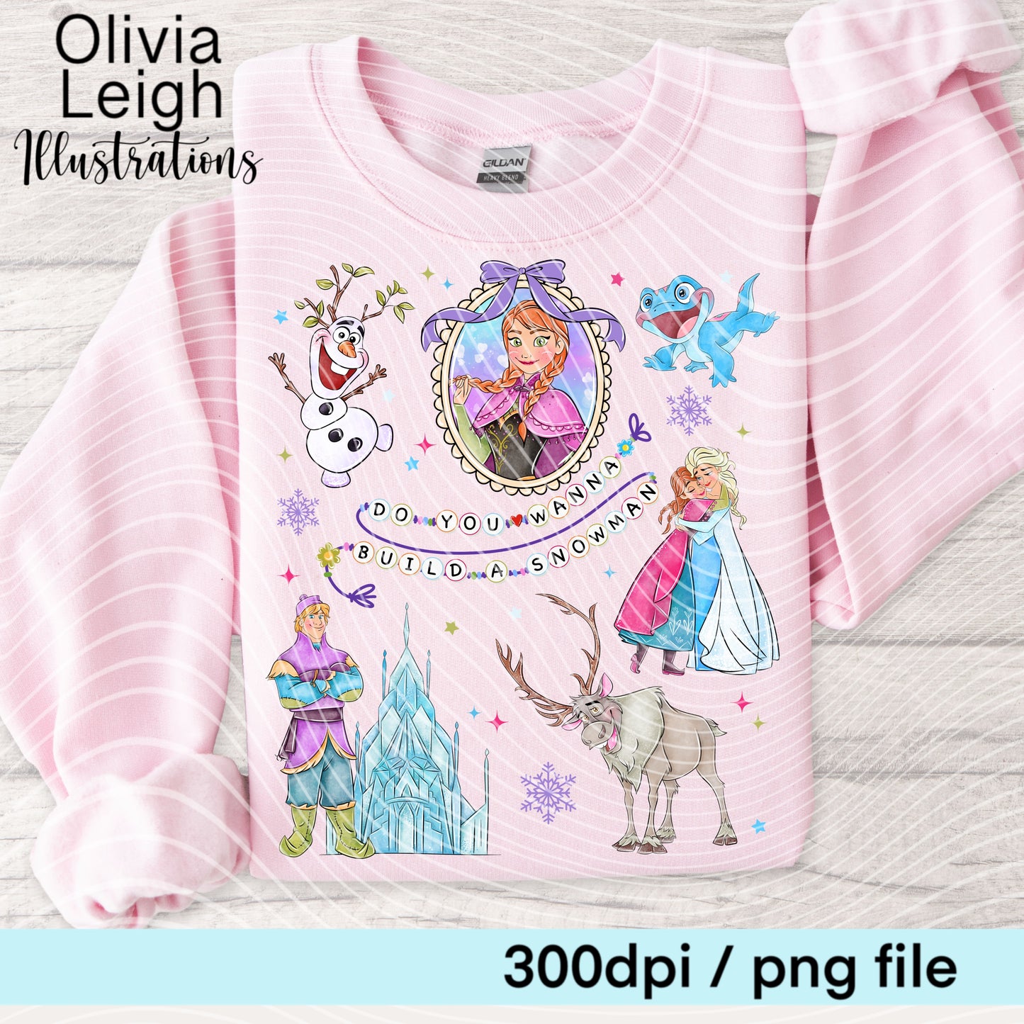 Frozen Princess Cartoon Shirt Design