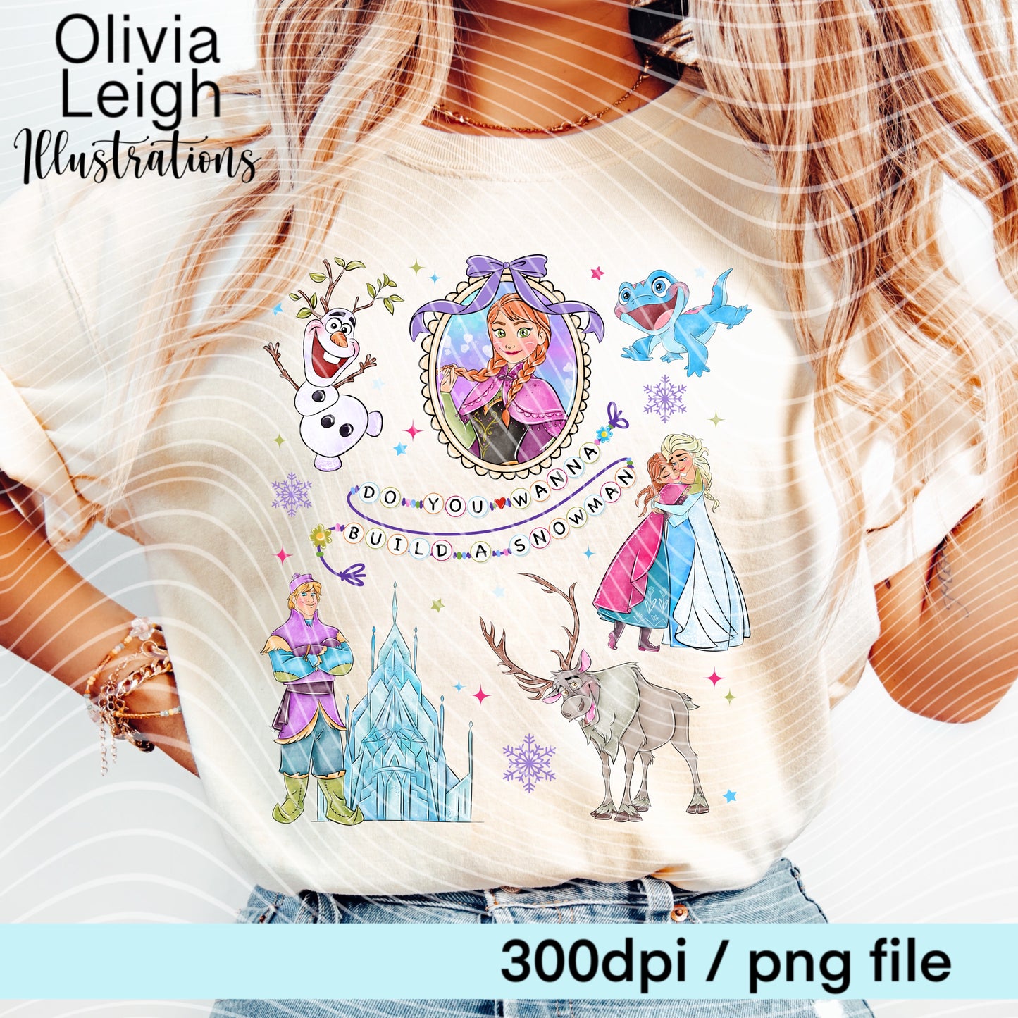 Frozen Princess Cartoon Shirt Design