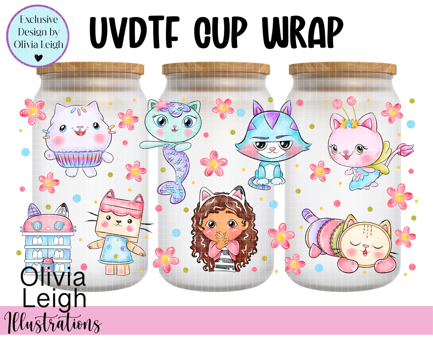 Dollhouse Cartoon Ready To Apply UvDtf Transfer